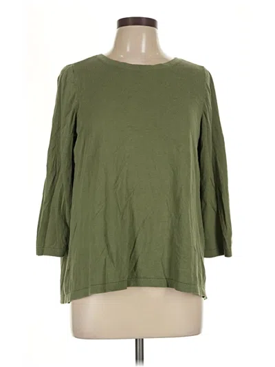 Pre-owned Ann Taylor Loft Outlet 3/4 Sleeve T-shirt In Green
