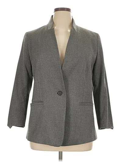 Pre-owned Ann Taylor Loft Outlet Blazer Jacket In Gray