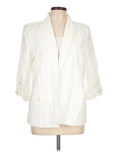 Pre-owned Ann Taylor Loft Outlet Blazer Jacket In White
