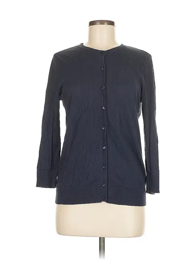 Pre-owned Ann Taylor Loft Outlet Cardigan Sweater In Blue