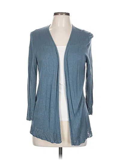Pre-owned Ann Taylor Loft Outlet Cardigan Sweater In Blue