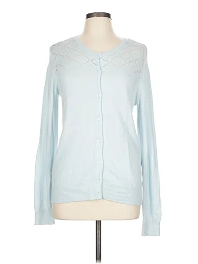 Pre-owned Ann Taylor Loft Outlet Cardigan Sweater In Blue