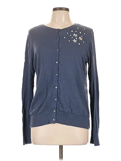 Pre-owned Ann Taylor Loft Outlet Cardigan Sweater In Blue