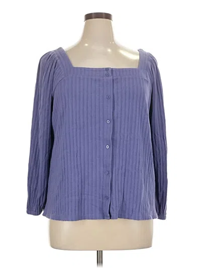 Pre-owned Ann Taylor Loft Outlet Cardigan Sweater In Blue