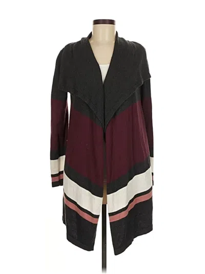 Pre-owned Ann Taylor Loft Outlet Cardigan Sweater In Burgundy