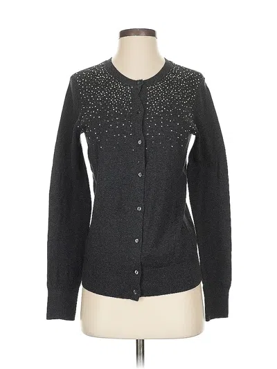 Pre-owned Ann Taylor Loft Outlet Cardigan Sweater In Gray