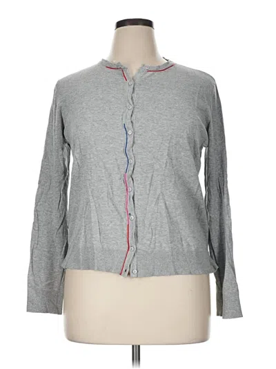 Pre-owned Ann Taylor Loft Outlet Cardigan Sweater In Gray