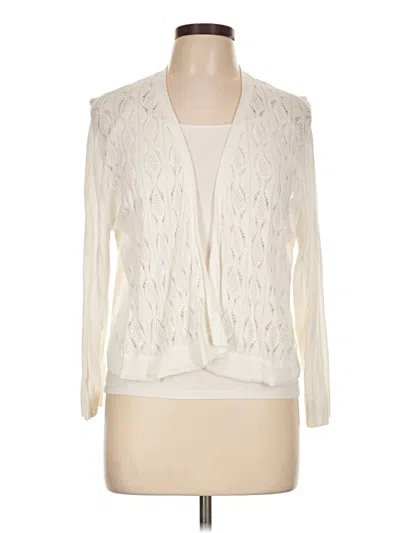 Pre-owned Ann Taylor Loft Outlet Cardigan Sweater In Ivory