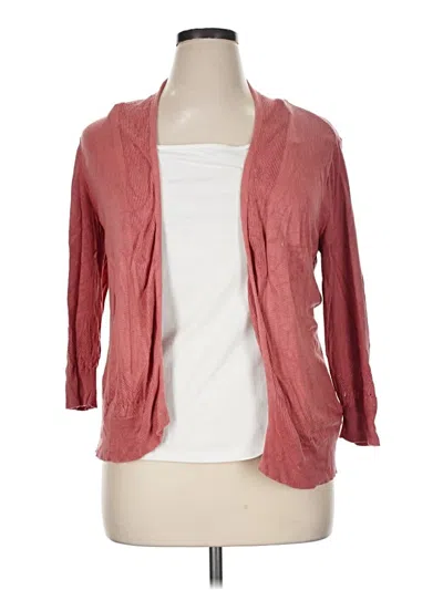 Pre-owned Ann Taylor Loft Outlet Cardigan Sweater In Pink
