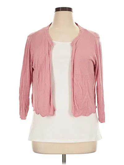 Pre-owned Ann Taylor Loft Outlet Cardigan Sweater In Pink