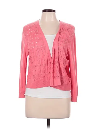 Pre-owned Ann Taylor Loft Outlet Cardigan Sweater In Pink