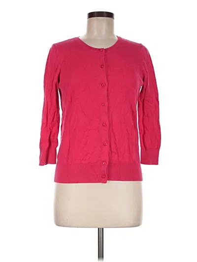 Pre-owned Ann Taylor Loft Outlet Cardigan Sweater In Pink