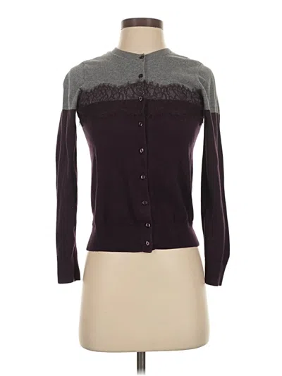 Pre-owned Ann Taylor Loft Outlet Cardigan Sweater In Purple