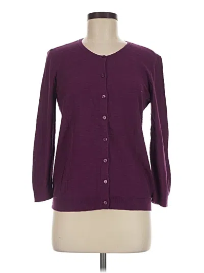Pre-owned Ann Taylor Loft Outlet Cardigan Sweater In Purple