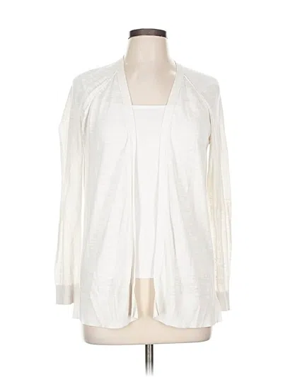 Pre-owned Ann Taylor Loft Outlet Cardigan Sweater In White