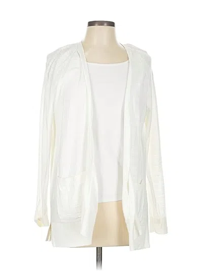 Pre-owned Ann Taylor Loft Outlet Cardigan Sweater In White