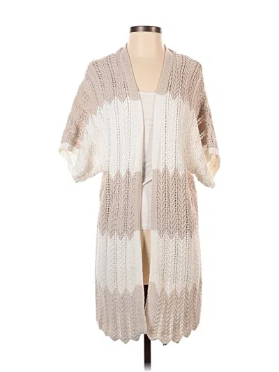 Pre-owned Ann Taylor Loft Outlet Cardigan Sweater In White