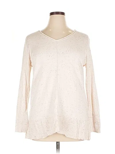 Pre-owned Ann Taylor Loft Outlet Cardigan Sweater In White