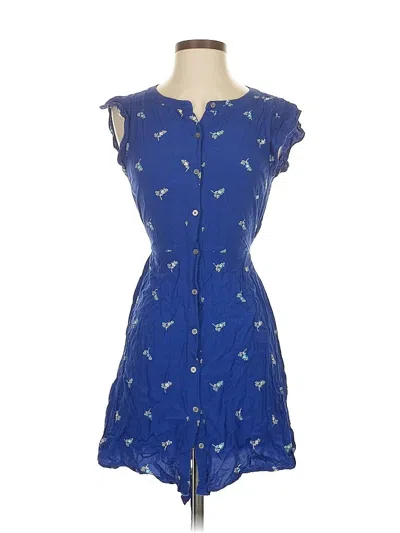 Pre-owned Ann Taylor Loft Outlet Casual Dress In Blue
