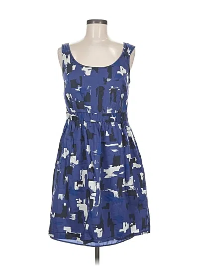 Pre-owned Ann Taylor Loft Outlet Casual Dress In Blue