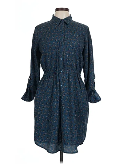 Pre-owned Ann Taylor Loft Outlet Casual Dress In Blue