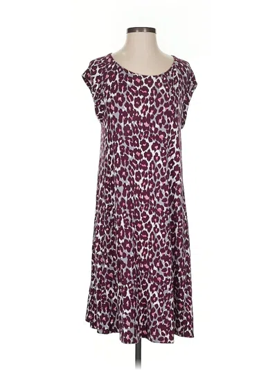 Pre-owned Ann Taylor Loft Outlet Casual Dress In Burgundy