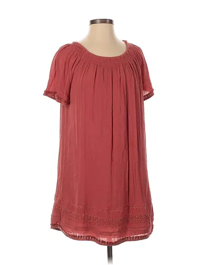 Pre-owned Ann Taylor Loft Outlet Casual Dress In Burgundy