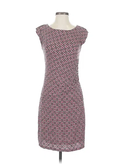 Pre-owned Ann Taylor Loft Outlet Casual Dress In Burgundy