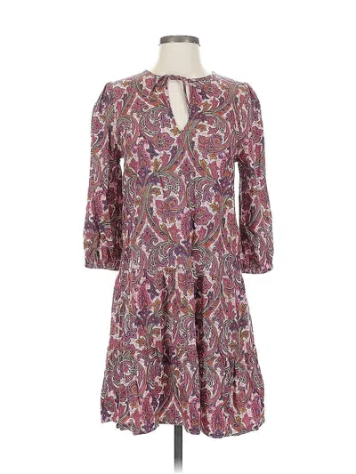 Pre-owned Ann Taylor Loft Outlet Casual Dress In Burgundy