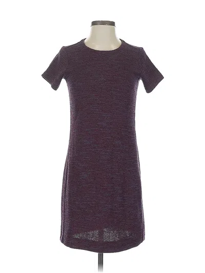 Pre-owned Ann Taylor Loft Outlet Casual Dress In Burgundy