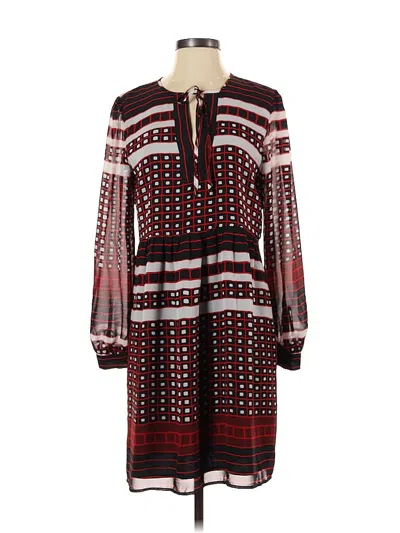 Pre-owned Ann Taylor Loft Outlet Casual Dress In Burgundy