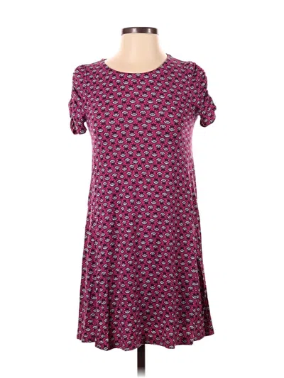 Pre-owned Ann Taylor Loft Outlet Casual Dress In Burgundy