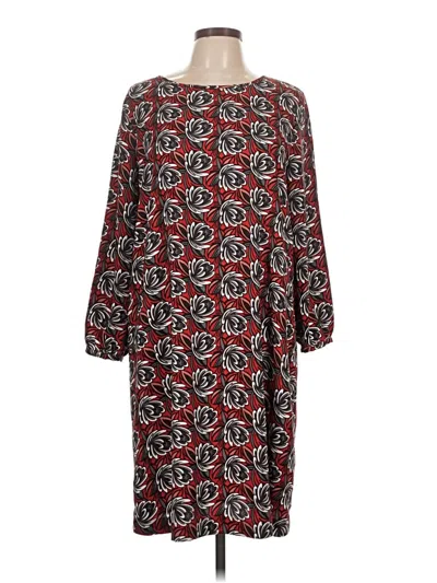 Pre-owned Ann Taylor Loft Outlet Casual Dress In Burgundy