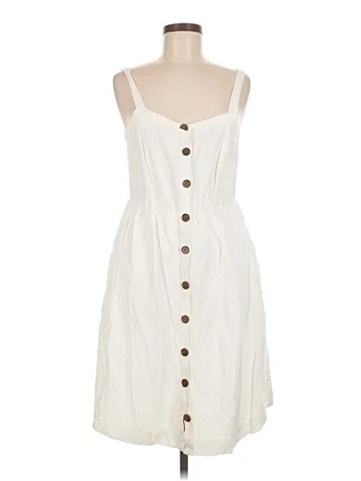 Pre-owned Ann Taylor Loft Outlet Casual Dress In White