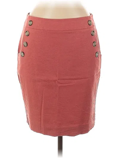 Pre-owned Ann Taylor Loft Outlet Casual Skirt In Burgundy