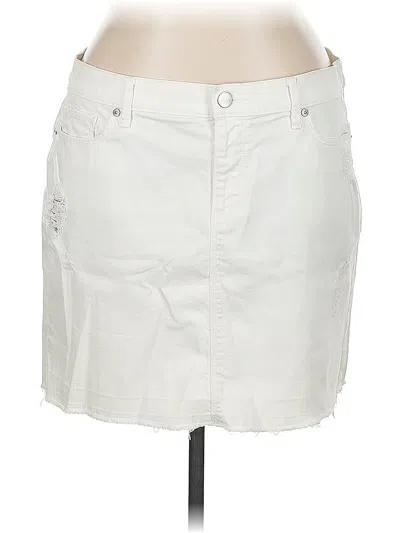 Pre-owned Ann Taylor Loft Outlet Casual Skirt In White