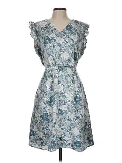 Pre-owned Ann Taylor Loft Outlet Cocktail Dress In Blue