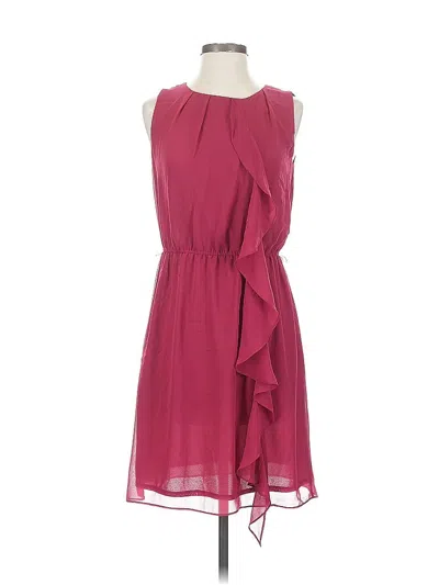 Pre-owned Ann Taylor Loft Outlet Cocktail Dress In Burgundy