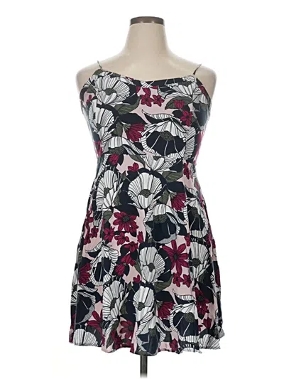 Pre-owned Ann Taylor Loft Outlet Cocktail Dress In Burgundy