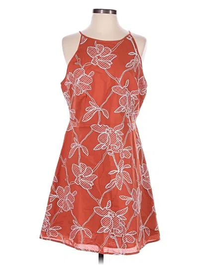 Pre-owned Ann Taylor Loft Outlet Cocktail Dress In Orange