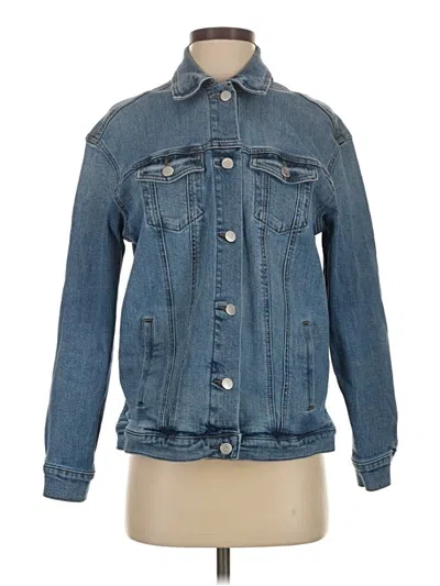 Pre-owned Ann Taylor Loft Outlet Denim Jacket In Blue