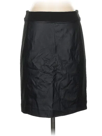 Pre-owned Ann Taylor Loft Outlet Faux Leather Skirt In Black