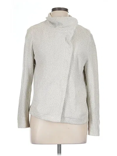 Pre-owned Ann Taylor Loft Outlet Fleece Jacket In Gray