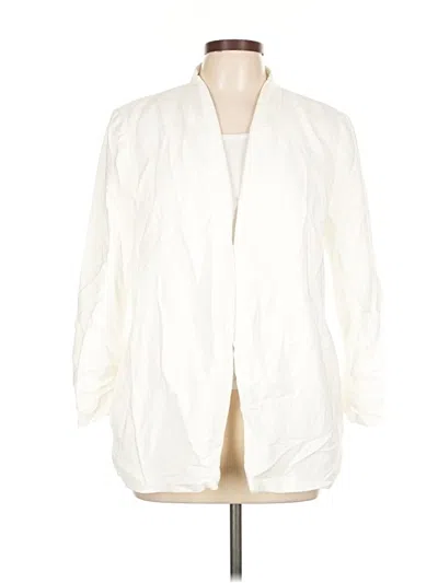 Pre-owned Ann Taylor Loft Outlet Jacket In White