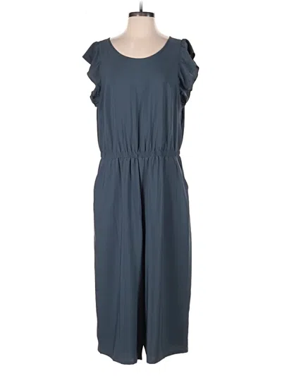 Pre-owned Ann Taylor Loft Outlet Jumpsuit In Blue