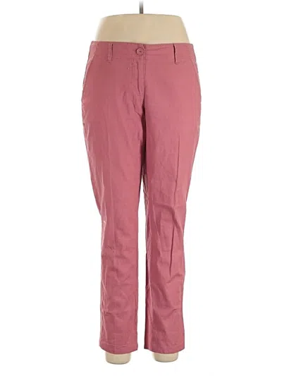 Pre-owned Ann Taylor Loft Outlet Linen Pants In Pink