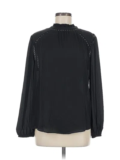 Pre-owned Ann Taylor Loft Outlet Long Sleeve Blouse In Black