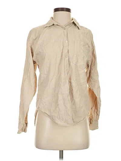 Pre-owned Ann Taylor Loft Outlet Long Sleeve Blouse In Brown