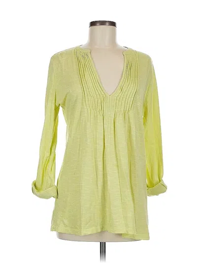 Pre-owned Ann Taylor Loft Outlet Long Sleeve Blouse In Green