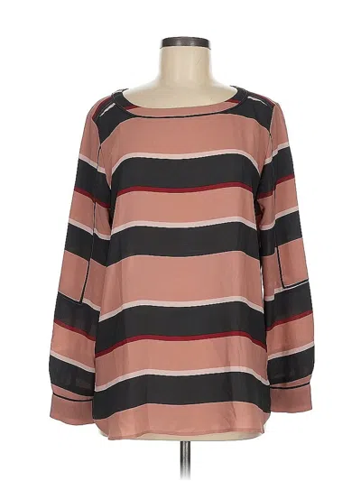 Pre-owned Ann Taylor Loft Outlet Long Sleeve Blouse In Pink